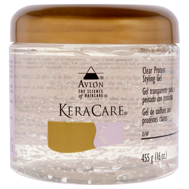 KeraCare Clear Protein Styling Gel by Avlon for Unisex - 16 oz Gel | Hair Care Styling Gel