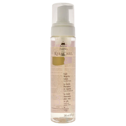 Avlon KeraCare Foam Wrap-Set Lotion Extra Hold Formula for Unisex - 8 oz Lotion - Strong Hold Styling Solution