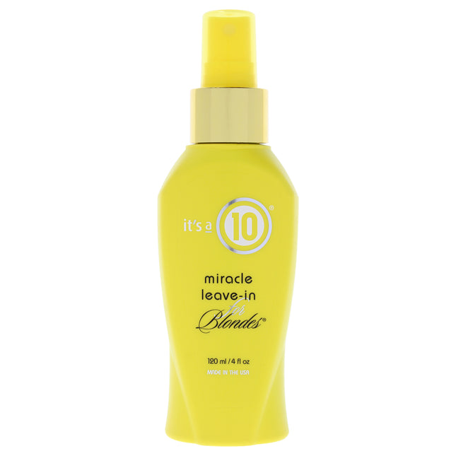 Miracle Leave-In for Blondes: Its A 10 Unisex 4 oz Treatment