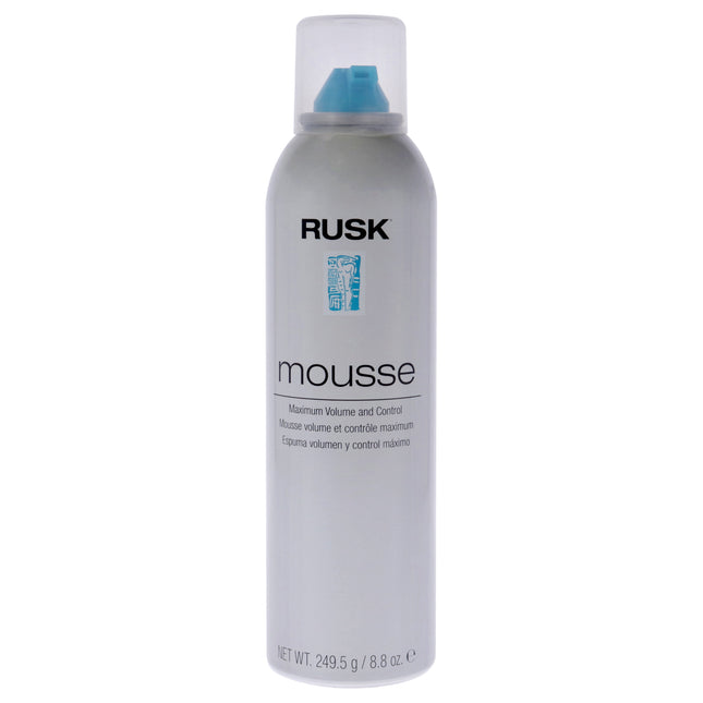 Rusk Maximum Volume and Control Mousse for Unisex - 8.8 oz Mousse - Adds Volume and Hold