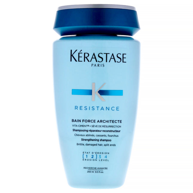 Kerastase Bain Force Architecte Shampoo for Unisex - 8.5 oz - Strengthen and Repair Damaged Hair