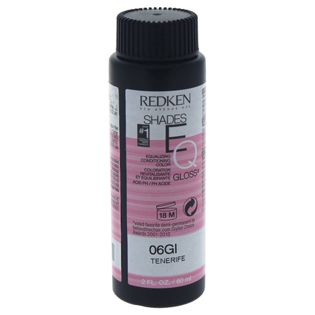 Redken Shades EQ Color Gloss 06GI Tenerife Hair Color for Unisex - 2 oz