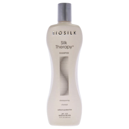 Biosilk Silk Therapy Shampoo for Unisex - 12 oz - Moisturizing & Smoothing Formula