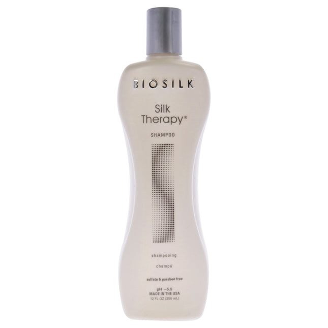 Biosilk Silk Therapy Shampoo for Unisex - 12 oz - Moisturizing & Smoothing Formula