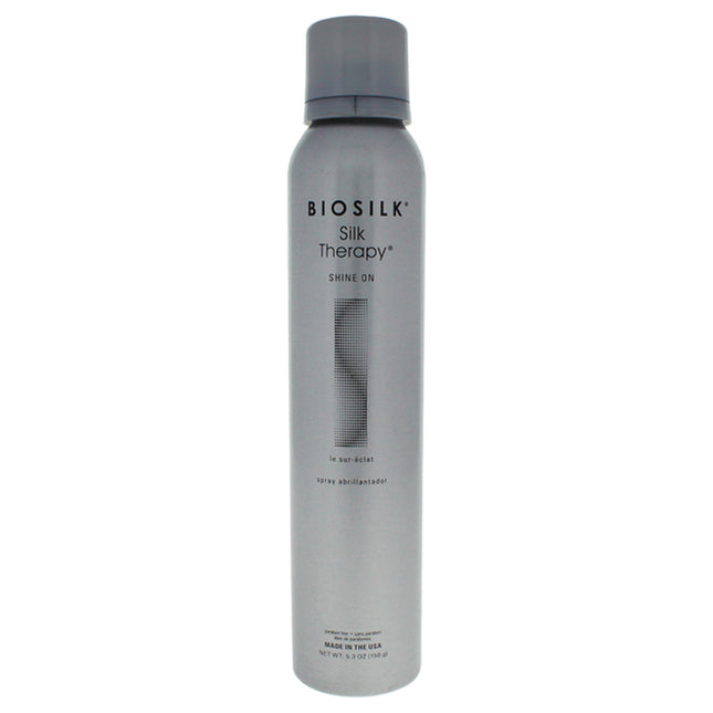 Biosilk Silk Therapy Shine On Hair Spray for Unisex - 5.3 oz - Adds Shine and Smoothness to Your Hair