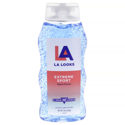Extreme Sport Hold 10 Plus Level Hair Gel by L.A. Looks for Unisex - 20 oz Gel - Strong Hold Hair Styling Gel