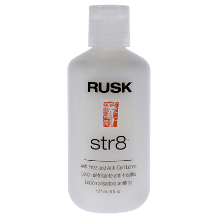 Rusk Str8 Anti-Frizz and Anti-Curl Lotion for Unisex - 6 oz Lotion