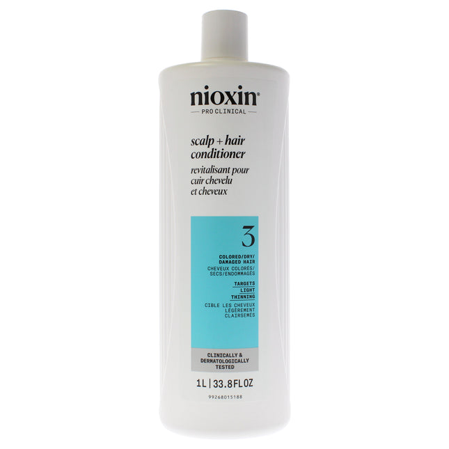 Nioxin System 3 Scalp Therapy Conditioner for Unisex - 33.8 oz Bottle