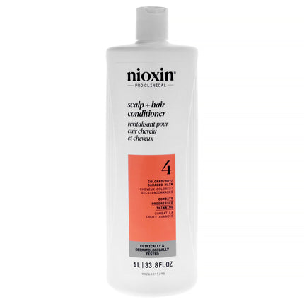 Nioxin System 4 Scalp Therapy Conditioner for Unisex - 33.8 oz - Enhance Hair Health and Volumize with Nourishing Formula