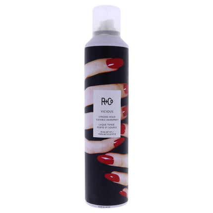 R+Co Vicious Strong Hold Flexible Hairspray - 9.5 oz Hair Spray for Unisex