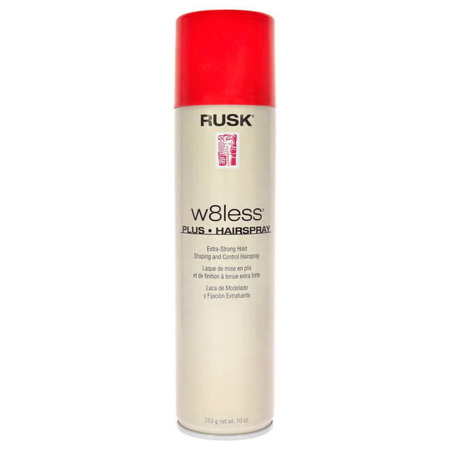 Rusk W8less Plus Extra Strong Hold Shaping and Control Hairspray for Unisex - 10 oz Hair Spray