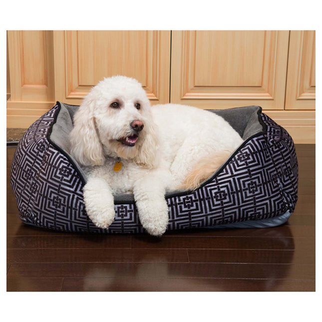 Luxuriously Comfortable Trellis Cuddler Pet Bed for Unisex - 24 x 36 x 12 Inch