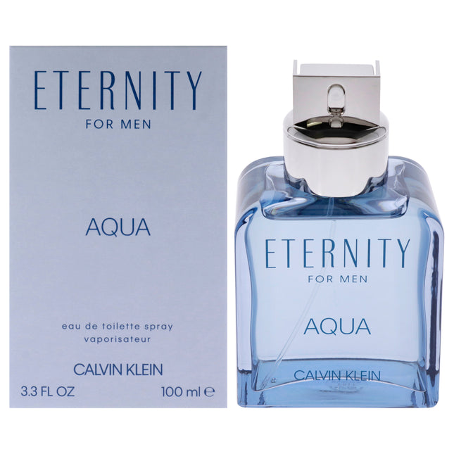 Eternity Aqua by Calvin Klein for Men - 3.3 oz EDT Spray: Refreshing and Masculine Fragrance for Everyday Wear