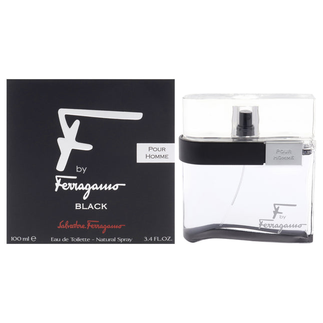 "Discover the Bold and Sophisticated F Black by Salvatore Ferragamo for Men - 3.4 oz EDT Spray"