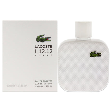 Lacoste Eau De Lacoste L.12.12 Blanc Men's 3.3 oz EDT Spray - Refreshing Fragrance for Him