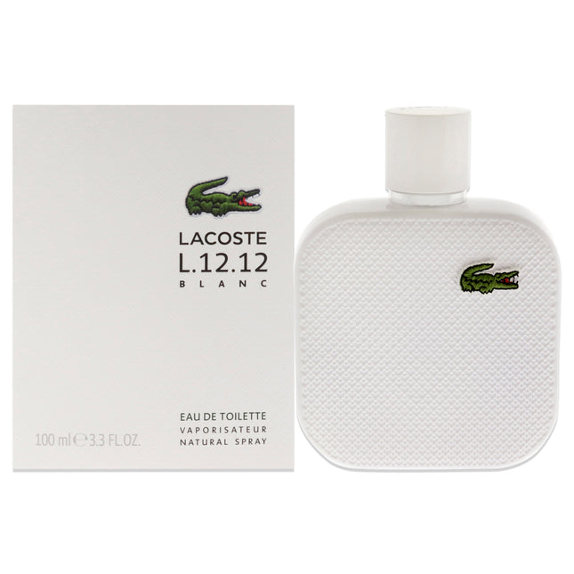 Lacoste Eau De Lacoste L.12.12 Blanc Men's 3.3 oz EDT Spray - Refreshing Fragrance for Him