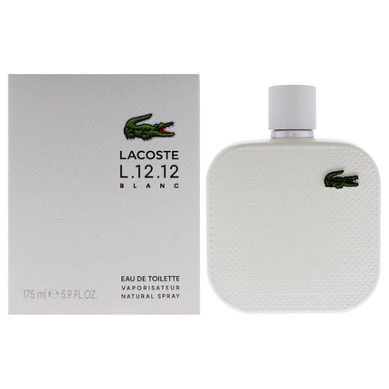Lacoste Eau De Lacoste L.12.12 Blanc for Men - 5.9 oz EDT Spray - Refreshing Citrus Fragrance