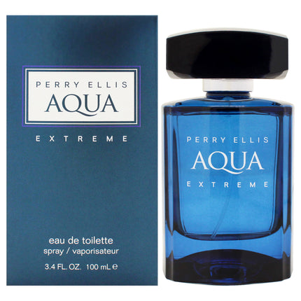 Perry Ellis Aqua Extreme by Perry Ellis for Men - 3.4 oz EDT Spray - Long-Lasting Fresh Scent