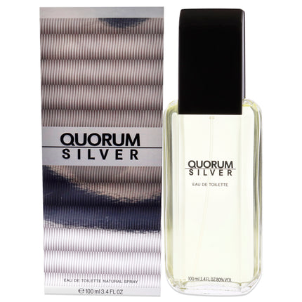 Antonio Puig Quorum Silver Men's Cologne 3.4 oz EDT Spray