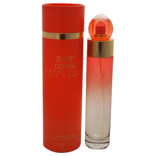 Perry Ellis 360 Coral for Women 3.4 oz EDP Spray - Refreshing & Vibrant Fragrance