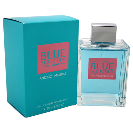 Blue Seduction by Antonio Banderas for Women - 6.8 oz EDT Spray - Floral and Fresh Fragrance