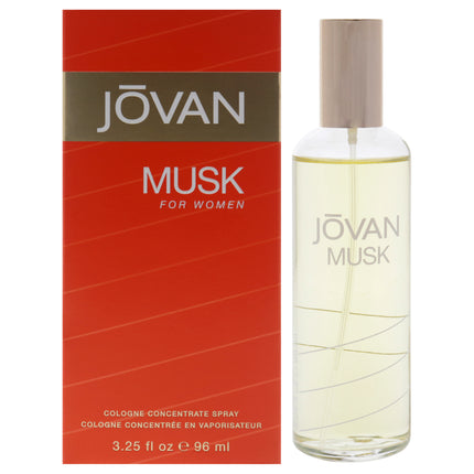 Jovan Musk by Jovan for Women - 3.25 oz Cologne Concentrate Spray for Long-lasting Fragrance