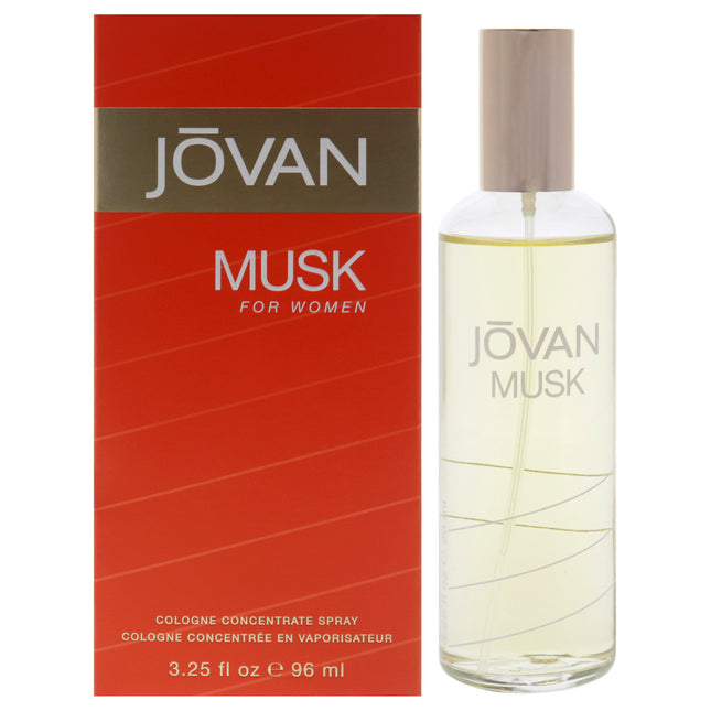 Jovan Musk by Jovan for Women - 3.25 oz Cologne Concentrate Spray for Long-lasting Fragrance