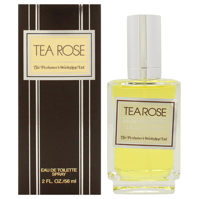 Tea Rose by Perfumers Workshop for Women - 2 oz EDT Spray, Floral and Fresh Fragrance