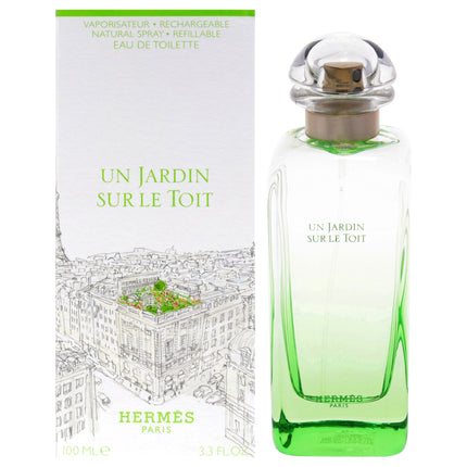 Un Jardin Sur Le Toit by Hermes for Women - 3.3 oz EDT Spray - Refillable Garden-Inspired Fragrance
