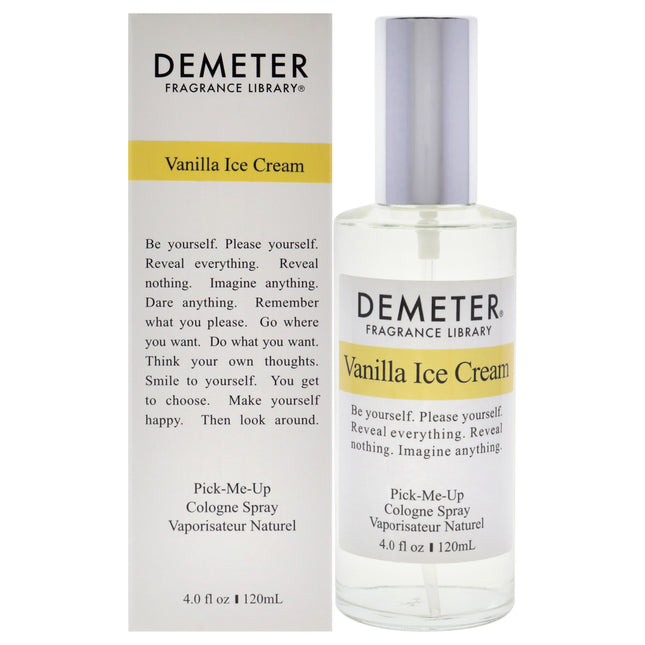 Demeter Vanilla Ice Cream Cologne Spray for Women - 4 oz for Sweet, Summery Scent