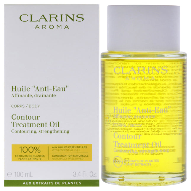 Clarins Contour Body Treatment Oil for Unisex - 3.4 oz Treatment, Nourishing Body Oil for Firming and Toning