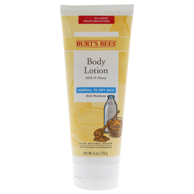 Burts Bees Milk and Honey Body Lotion - Hydrating Body Lotion for Men and Women - 6 oz