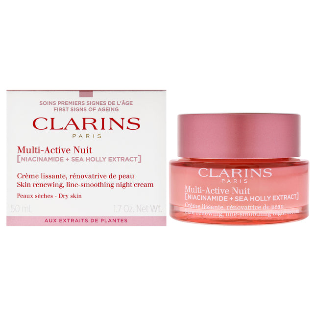 Clarins Multi-Active Night Cream for Dry Skin - 1.7 oz Cream for Unisex with Anti-Aging Benefits