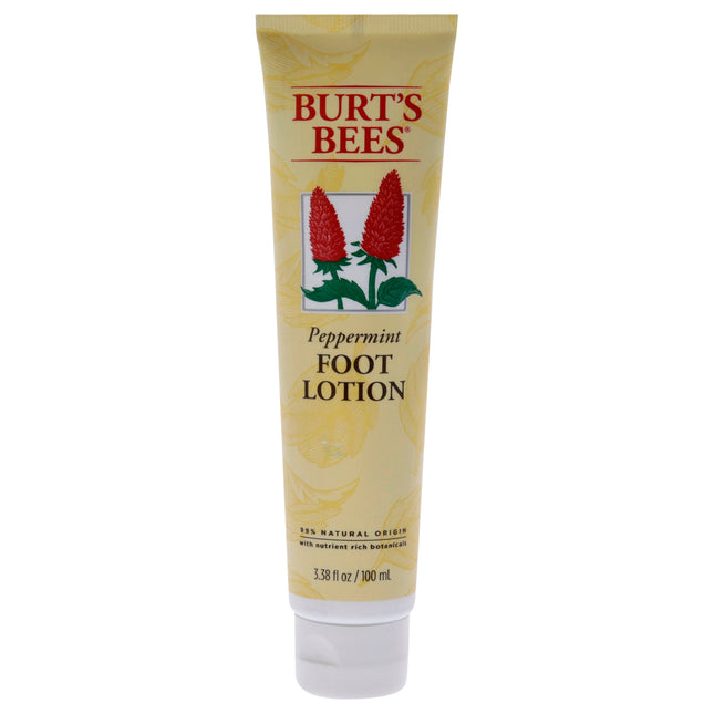 Burts Bees Peppermint Foot Lotion - Energizing Moisturizer for Unisex - 3.38 oz