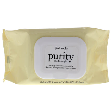 Philosophy Purity Made Simple One Step Facial Cleansing Cloths - 30 Count Wipes for Unisex
