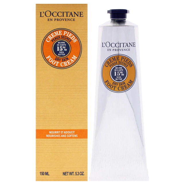 Hydrate and Soothe Dry Skin with Shea Butter Foot Cream by LOccitane for Unisex - 5.3 oz Cream