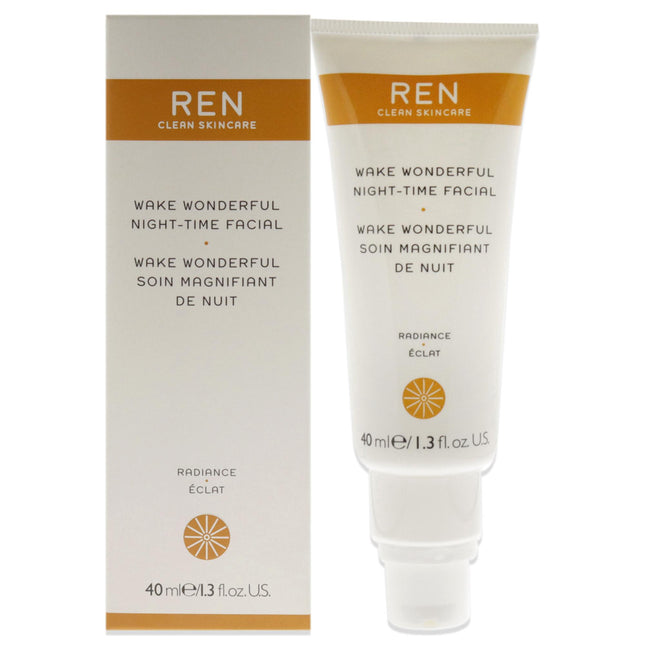 Ren Wake Wonderful Night-Time Facial - 1.3 oz Treatment for Unisex