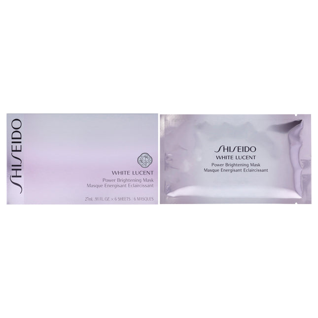 Shiseido White Lucent Power Brightening Mask for Unisex - Pack of 6 Masks