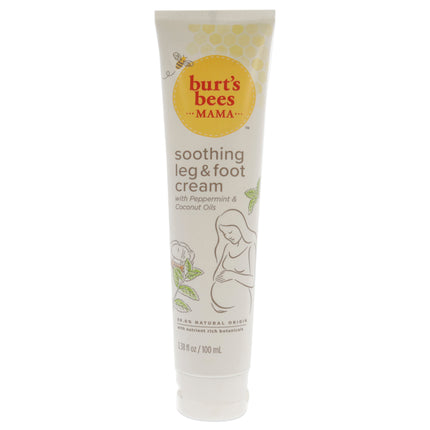 Luxurious Mama Bee Leg and Foot Creme by Burts Bees for Women - Soothing 3.38 oz Cream for Tired Legs and Feet