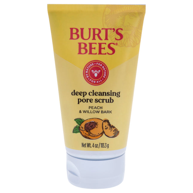 Burt's Bees Peach and Willow Bark Deep Pore Scrub - 4 oz Scrub for Women