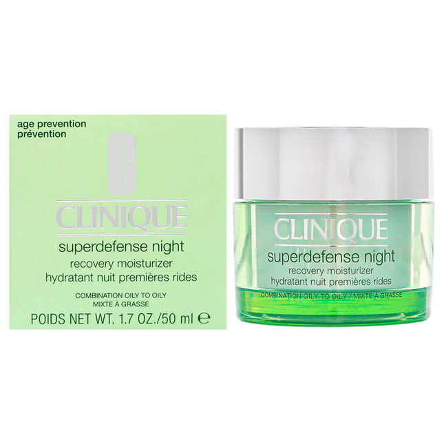 Clinique Superdefense Night Recovery Moisturizer for Women - 1.7 oz, Combination Oily to Oily
