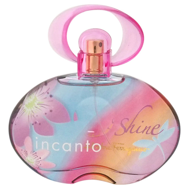 Experience the Radiant Glow of Salvatore Ferragamo's Incanto Shine EDT Spray for Women - 3.4 oz