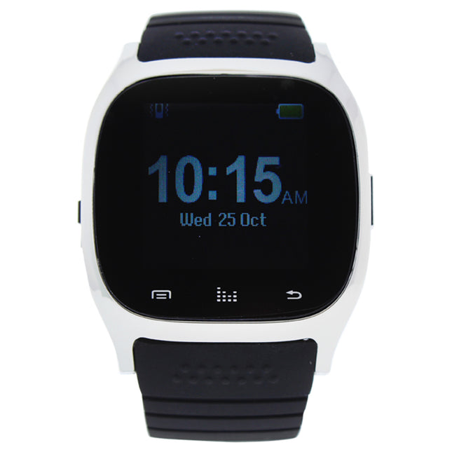 Eclock EK-B4 Montre Connectee Silicone Strap Smart Watch in Silver and Black - Perfect for Men