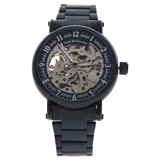 Men's Black Stainless Steel Bracelet Watch by Jean Bellecour - REDH3