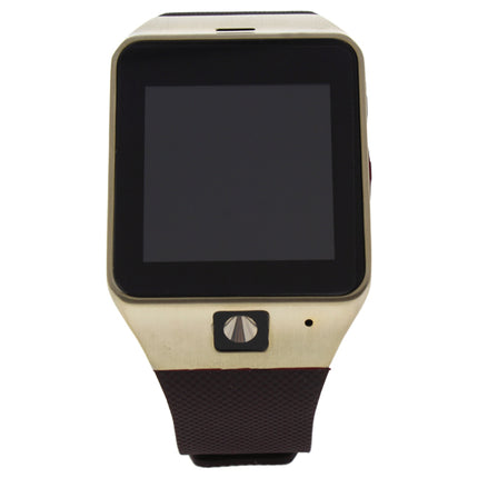 Eclock EK-D3 Montre Connectee Silicone Strap Smart Watch - Gold-Brown Unisex Watch for Stylish Individuals
