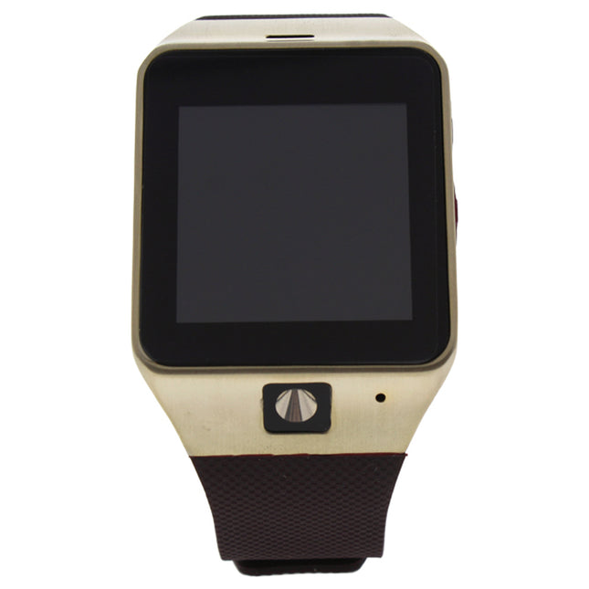 Eclock EK-D3 Montre Connectee Silicone Strap Smart Watch - Gold-Brown Unisex Watch for Stylish Individuals