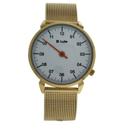 Kulte Gold Stainless Steel Mesh Bracelet Watch for Unisex - Stylish Timepiece by KU15-0008