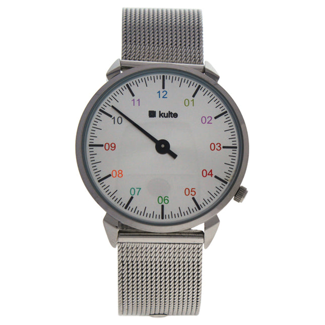 Kulte Silver Rainbow Stainless Steel Mesh Bracelet Watch for Unisex - Stylish Timepiece for Every Occasion