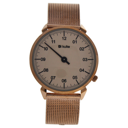 Kulte Rose Gold Stainless Steel Mesh Bracelet Watch for Unisex - Stylish Timepiece for Everyday Wear