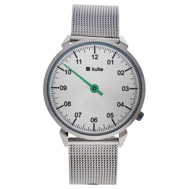 Kulte KU15-0023 Silver/Green Touch Stainless Steel Mesh Bracelet Watch for Unisex